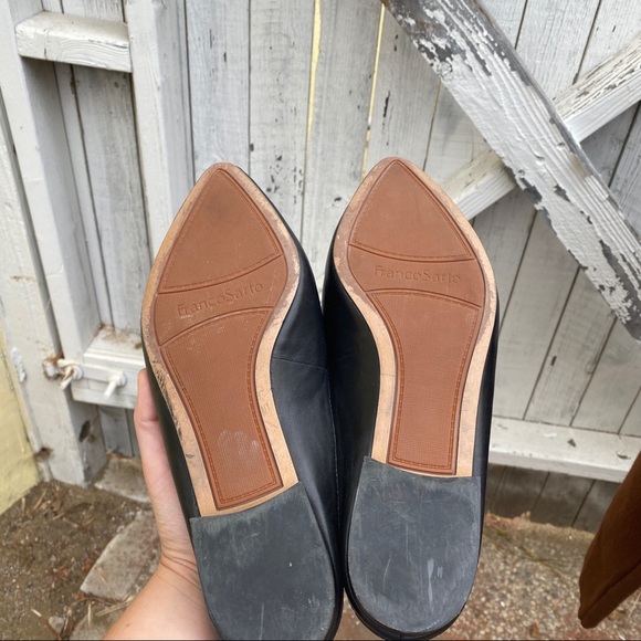 Franco Sarto Sela Black Leather Mules Loafers - Picture 3 of 4